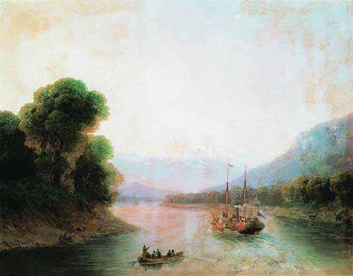 Ivan Aivazovsky The Rioni River in Georgia oil painting image